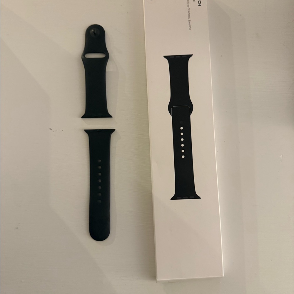 Apple 38mm Black Sport Band with Space Gray Pin